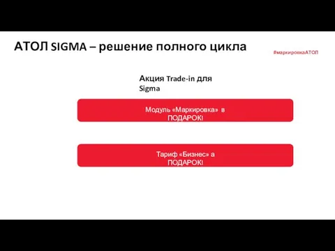 АТОЛ SIGMA – решение полного цикла Акция Trade-in для Sigma