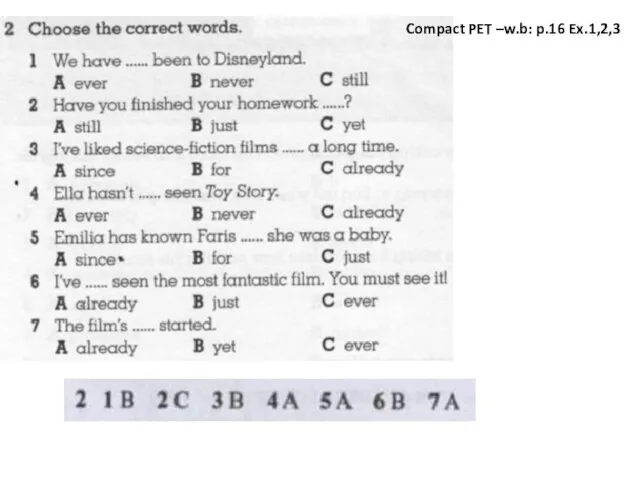 Compact PET –w.b: p.16 Ex.1,2,3