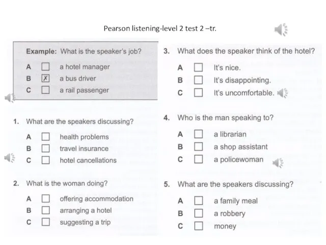 Pearson listening-level 2 test 2 –tr.