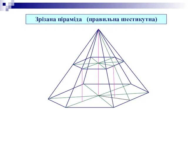 Зрізана піраміда (правильна шестикутна)