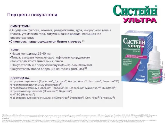 Рег. уд. № ФСЗ 2009/05172 от 24.09.2009 Портреты покупателя CИМПТОМЫ: Ощущение