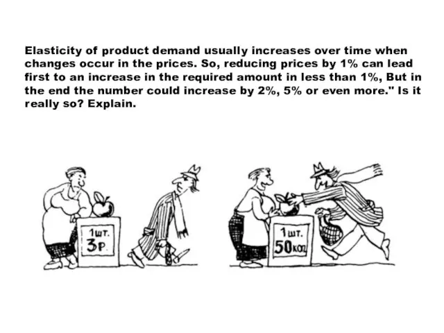 Elasticity of product demand usually increases over time when changes occur