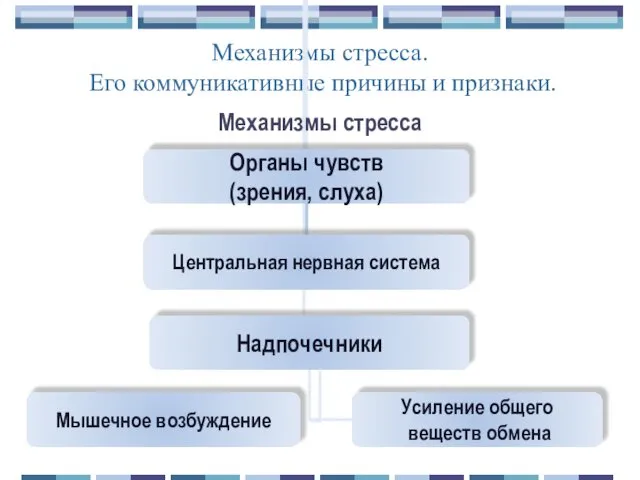 Механизмы стресса. Его коммуникативные причины и признаки. Механизмы стресса