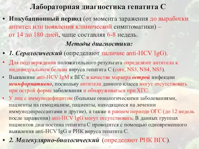 Инкубационный период (от момента заражения до выработки антител или появления клинической