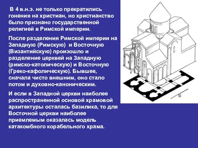 В 4 в.н.э. не только прекратились гонения на христиан, но христианство