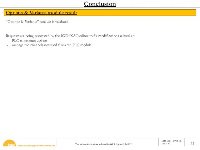 Options & Variants module result Conclusion “Options & Variants” module is