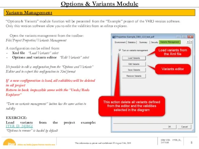 Variants Management Options & Variants Module “Options & Variants” module function