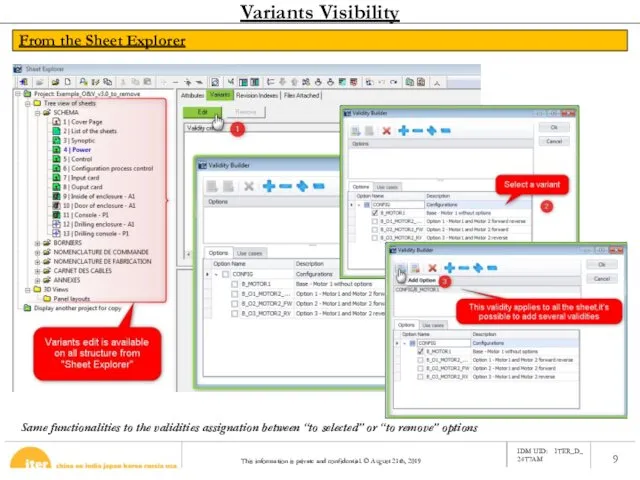 Variants Visibility From the Sheet Explorer Same functionalities to the validities