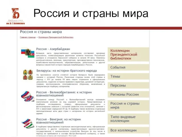 Россия и страны мира