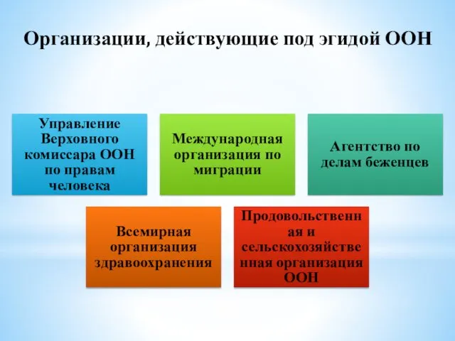 Организации, действующие под эгидой ООН Управление Верховного комиссара ООН по правам