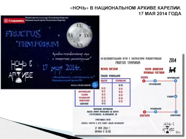 «НОЧЬ» В НАЦИОНАЛЬНОМ АРХИВЕ КАРЕЛИИ. 17 МАЯ 2014 ГОДА