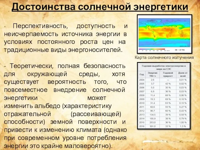 Достоинства солнечной энергетики - Перспективность, доступность и неисчерпаемость источника энергии в