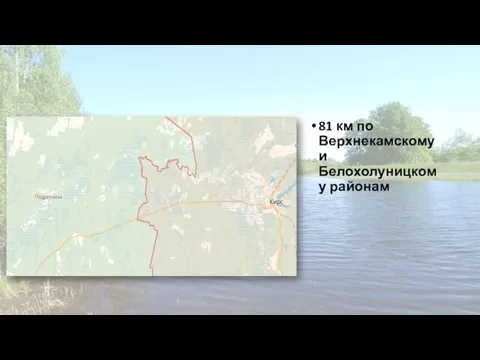 81 км по Верхнекамскому и Белохолуницкому районам