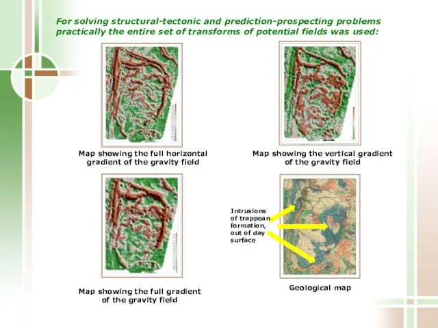 For solving structural-tectonic and prediction-prospecting problems practically the entire set of