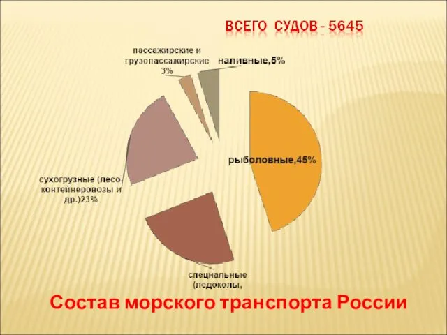 Состав морского транспорта России