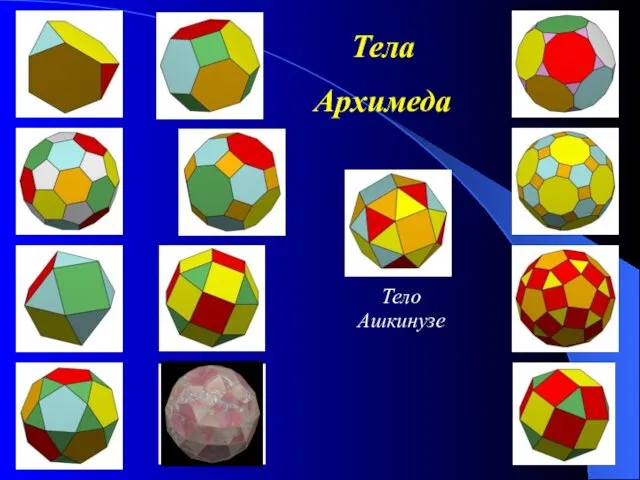 Тела Архимеда Тело Ашкинузе