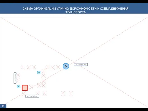 СХЕМА ОРГАНИЗАЦИИ УЛИЧНО-ДОРОЖНОЙ СЕТИ И СХЕМА ДВИЖЕНИЯ ТРАНСПОРТА 11 А Р