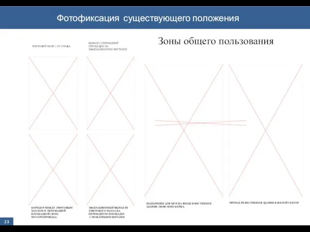 Фотофиксация существующего положения 23 Зоны общего пользования ЭВАКУАЦИОННЫЙ ВЫХОД ИЗ ЛИФТОВОГО