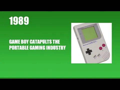 1989 GAME BOY CATAPULTS THE PORTABLE GAMING INDUSTRY