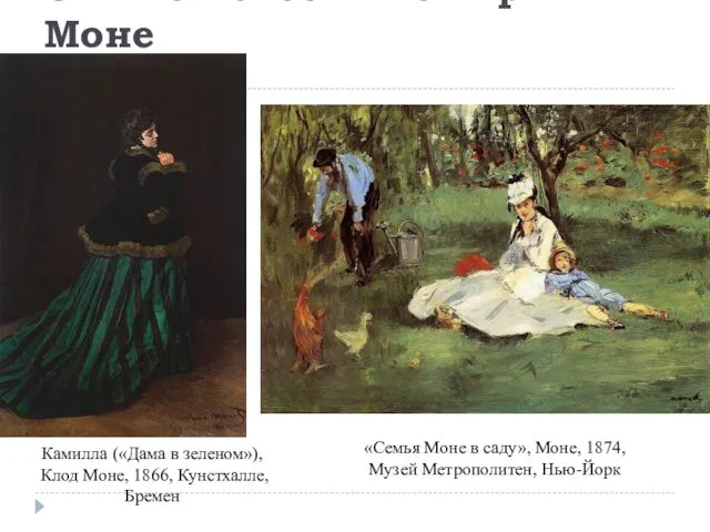 Самые известные картины Моне Камилла («Дама в зеленом»), Клод Моне, 1866,
