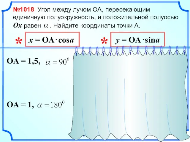OA = 1,5, A(0; 1,5) OA = 1, A(- 1; 0)