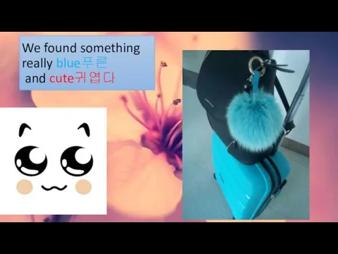 We found something really blue푸른 and cute귀엽다