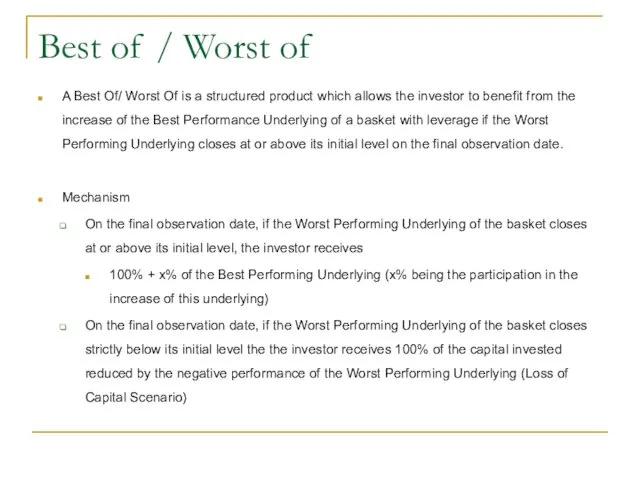 Best of / Worst of A Best Of/ Worst Of is