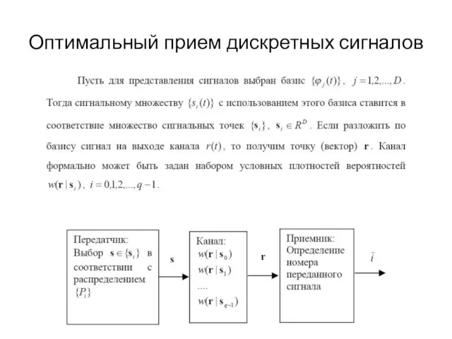 Оптимальный прием дискретных сигналов