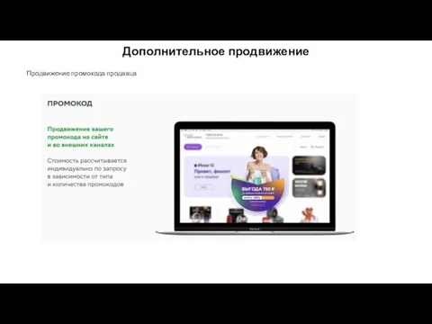 Дополнительное продвижение Продвижение промокода продавца