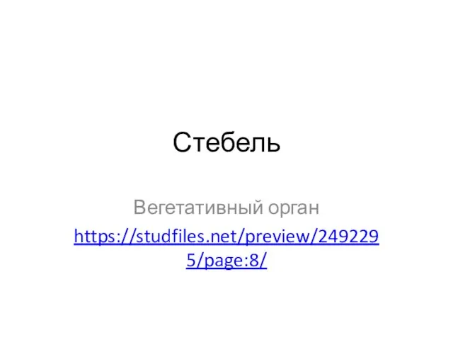 Стебель Вегетативный орган https://studfiles.net/preview/2492295/page:8/