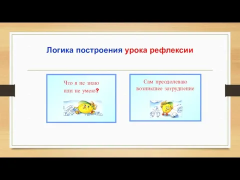 Логика построения урока рефлексии