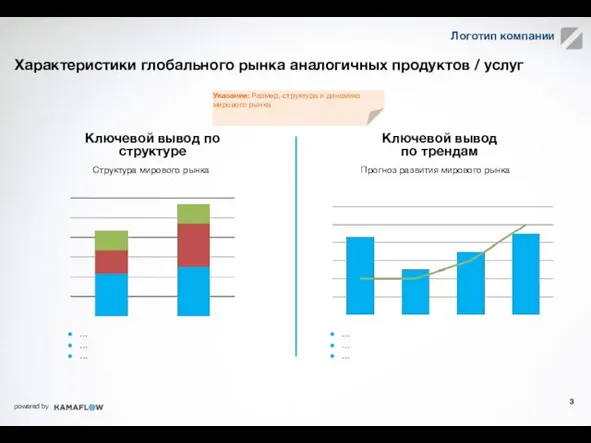 Характеристики глобального рынка аналогичных продуктов / услуг Ключевой вывод по структуре