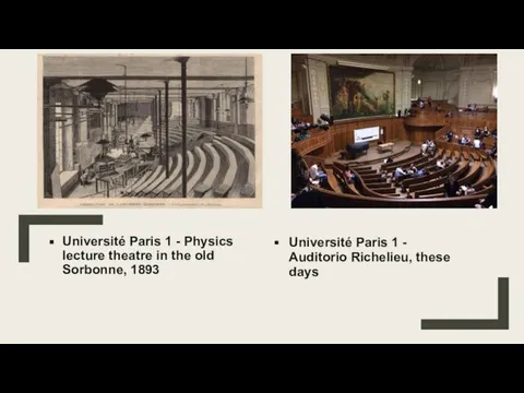 Université Paris 1 - Physics lecture theatre in the old Sorbonne,