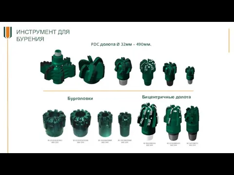 Бурголовки Бицентричные долота PDC долота Ø 32мм - 490мм. ИНСТРУМЕНТ ДЛЯ БУРЕНИЯ