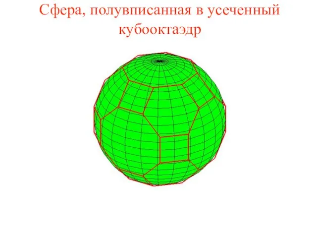 Сфера, полувписанная в усеченный кубооктаэдр