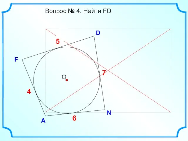 D F Вопрос № 4. Найти FD А N ? 4 7 6 5