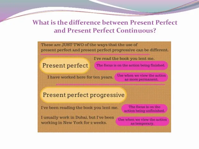 What is the difference between Present Perfect and Present Perfect Continuous?