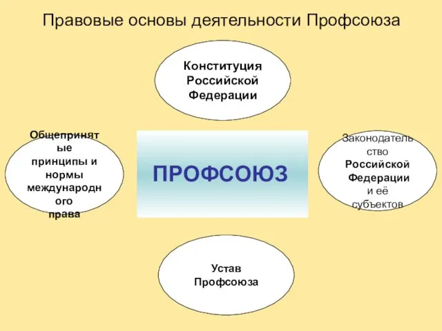 Правовые основы деятельности Профсоюза ПРОФСОЮЗ Общепринятые принципы и нормы международного права