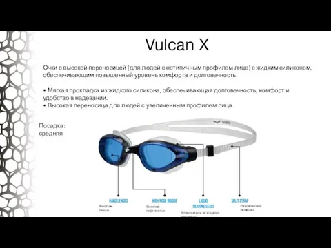 Vulcan X Очки с высокой переносицей (для людей с нетипичным профилем