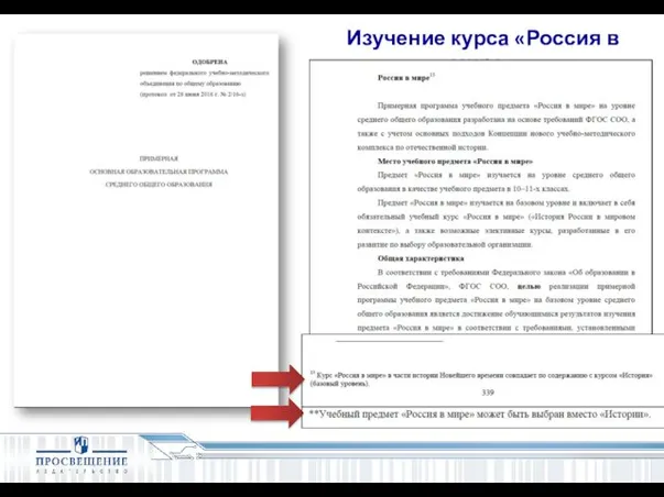 Изучение курса «Россия в мире»