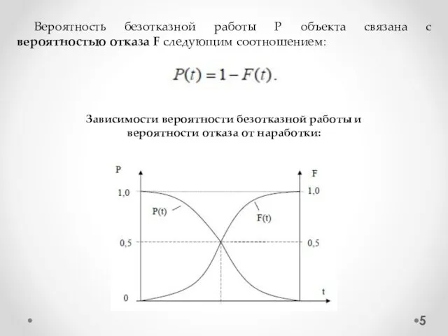 Вероятность безотказной работы Р объекта связана с вероятностью отказа F следующим