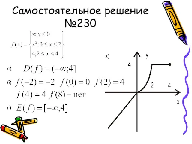 Самостоятельное решение №230 а) б) в) г)