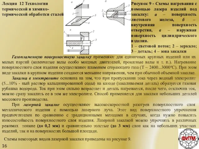 16 Лекция 12 Технологии термической и химико-термической обработки сталей Газопламенную поверхностную