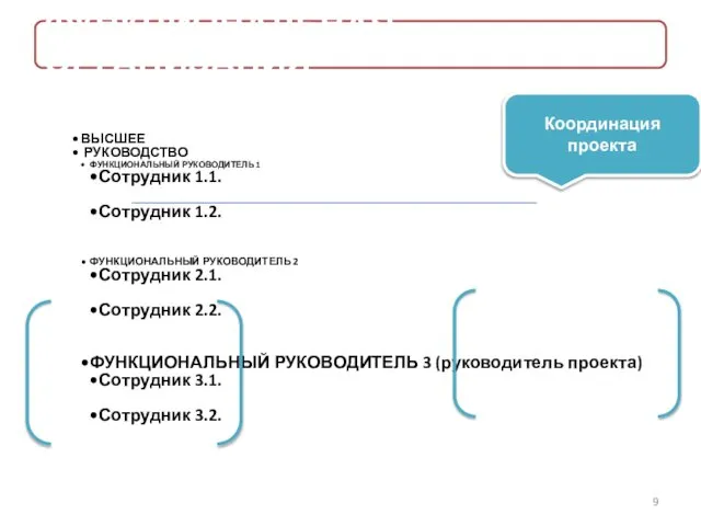 ФУНКЦИОНАЛЬНАЯ ОРГАНИЗАЦИЯ ВЫСШЕЕ РУКОВОДСТВО ФУНКЦИОНАЛЬНЫЙ РУКОВОДИТЕЛЬ 1 Сотрудник 1.1. Сотрудник 1.2.