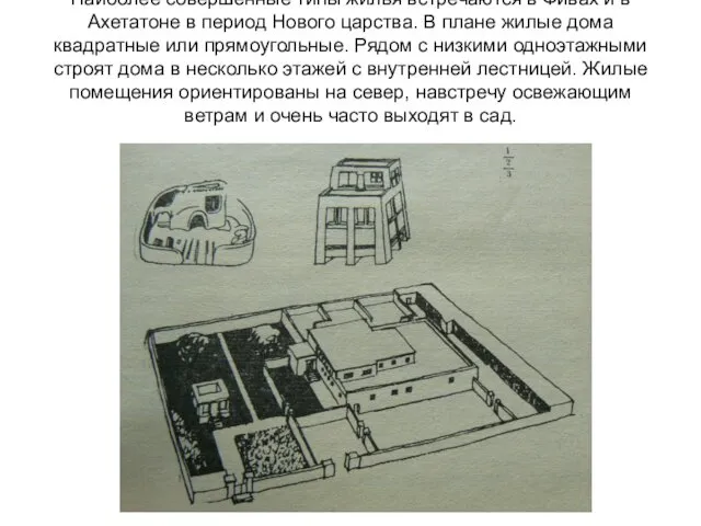 Наиболее совершенные типы жилья встречаются в Фивах и в Ахетатоне в