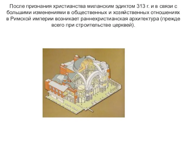 После признания христианства миланским эдиктом 313 г. и в связи с