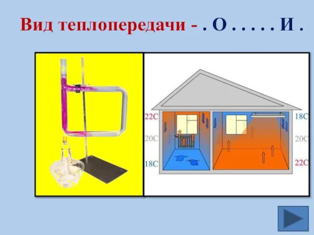 Вид теплопередачи - . О . . . . . И .