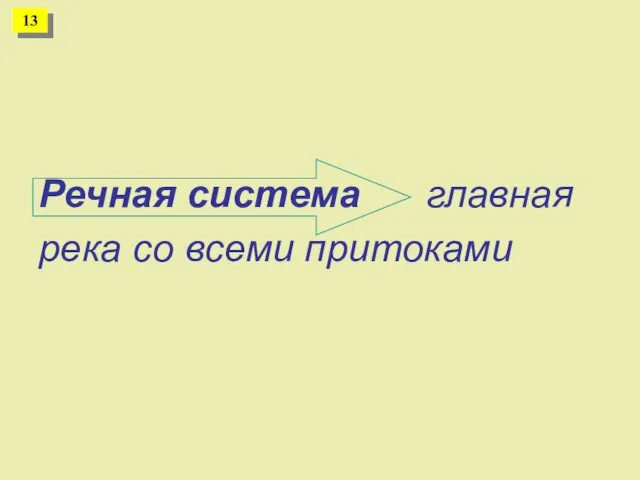 Речная система главная река со всеми притоками 13