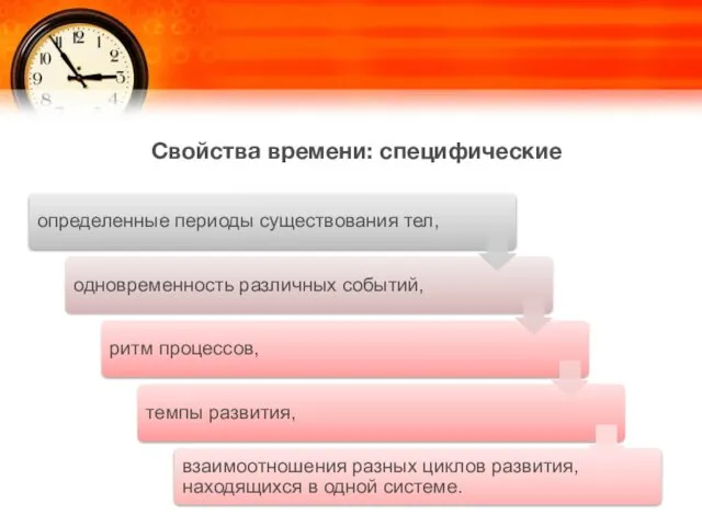 Свойства времени: специфические