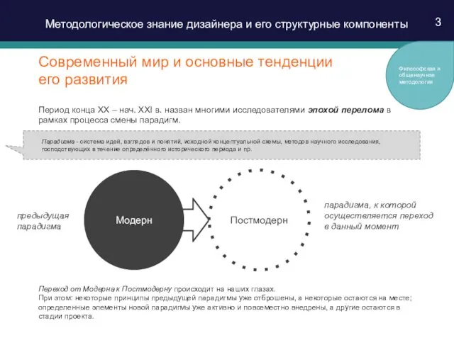 3 Современный мир и основные тенденции его развития Философская и общенаучная